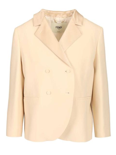FENDI Fendi Women Double-Breasted Wool Blazer