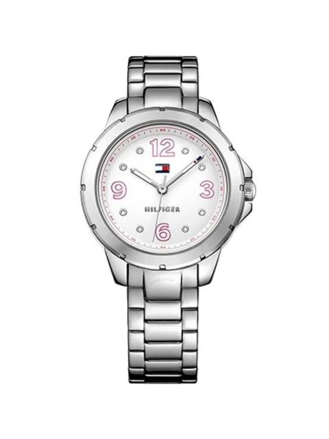 Other Designers Tommy Hilfiger - Tommy Hilfiger Communion Quartz White Dial Ladies Watch 1781632