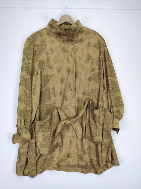 Other Designers Designer - Vintage Leopard Blouse Long Fullprint