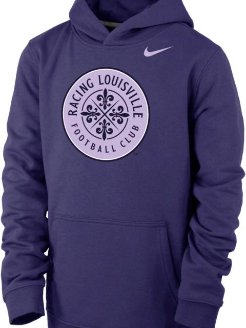 Nike Nike Youth Racing Louisville FC Logo Purple Therma Pullover Hoodie