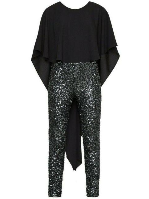 Other Designers BCBGMAXAZRIA - Sequined Cape Sleeves Jumpsuit