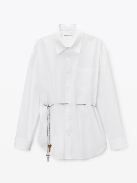 Alexander Wang White Button Up Shirt with Hardware