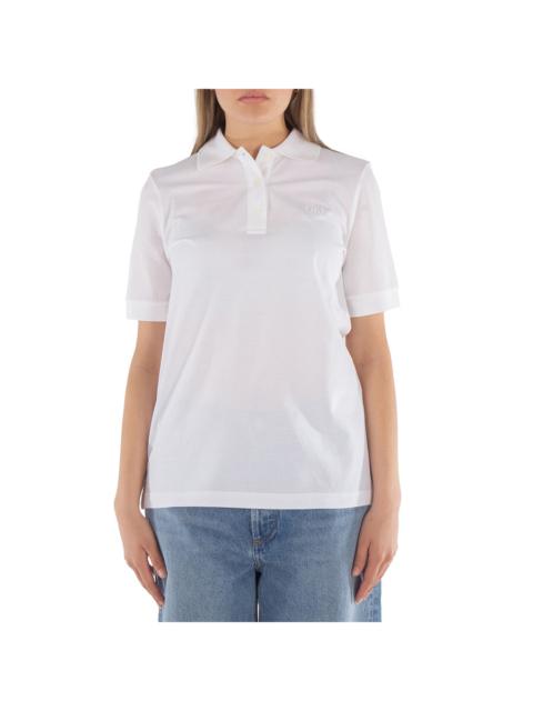 Burberry Burberry Embroidered Logo Cotton Polo Shirt