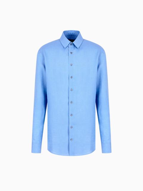 GIORGIO ARMANI REGULAR-FIT SHIRT IN LINEN
