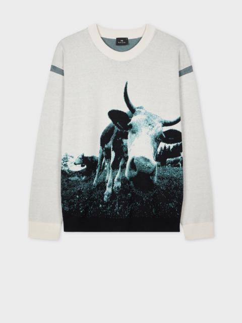 Paul Smith 'Cow' Jacquard Cotton Sweater