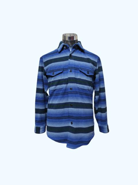 Other Designers Uniqlo - Uniqlo Flannel Fleece Striped Design Button Up