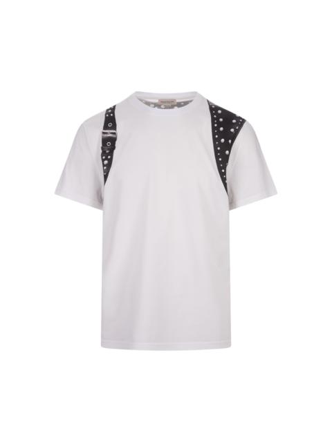 Black And White Studded Harness T-shirt