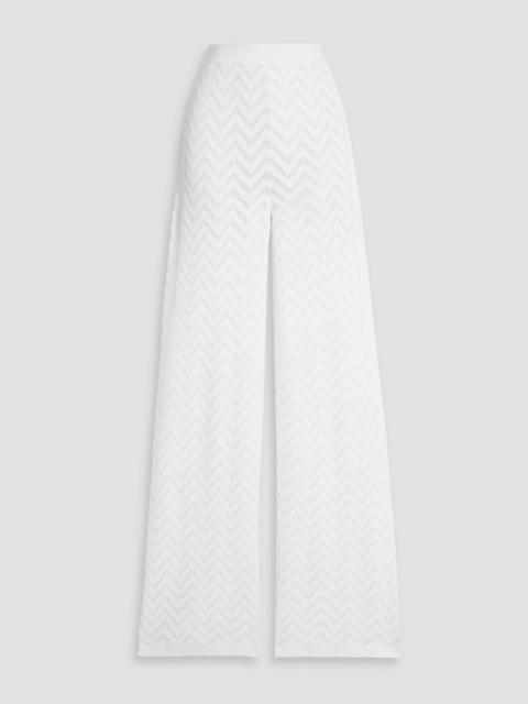 Missoni Crochet-knit cotton-blend straight-leg pants