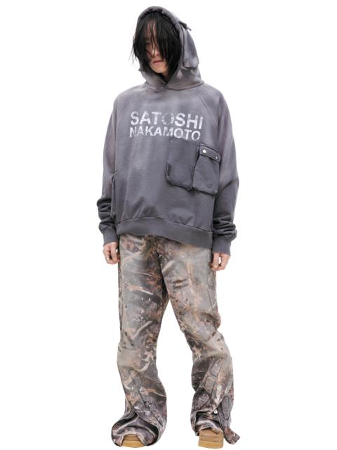 SATOSHI NAKAMOTO HOODIE WITH PATCH POCKETS