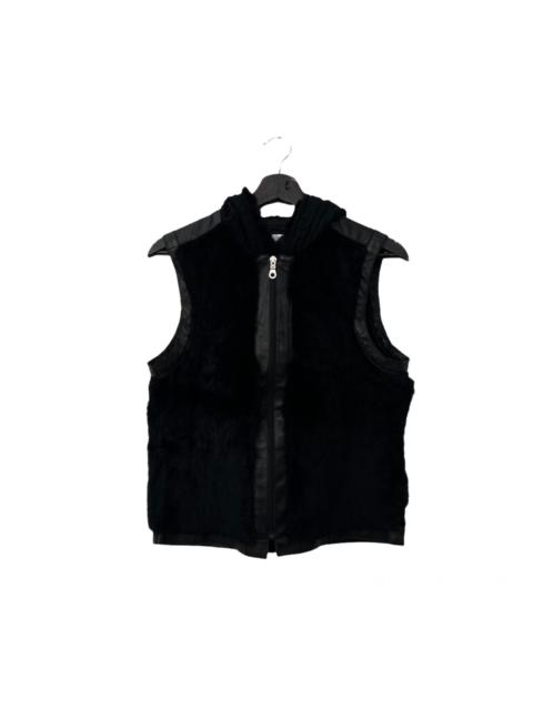 ICONIC BLACK ULTIMATE VEST HOODIE LANVIN SPORTS MADE INJAPAN
