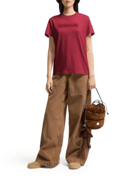 Moncler COTTON T-SHIRT WITH EMBROIDERED TONE-ON-TONE LOGO