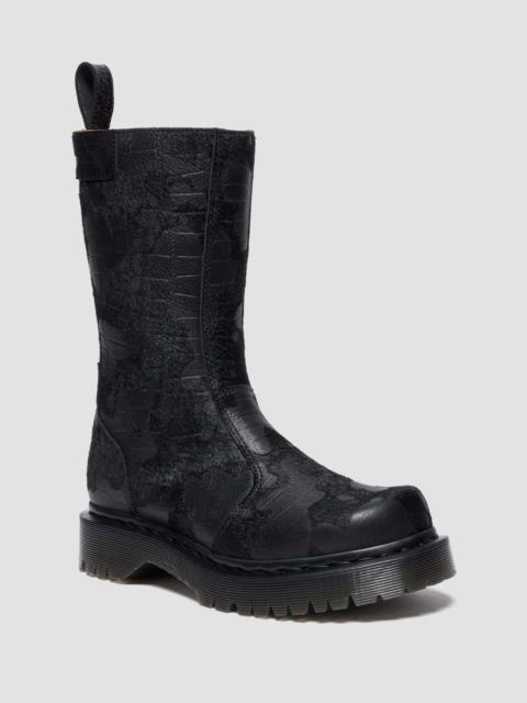 Dr. Martens REJENA Hair On Croc Emboss Leather Boots