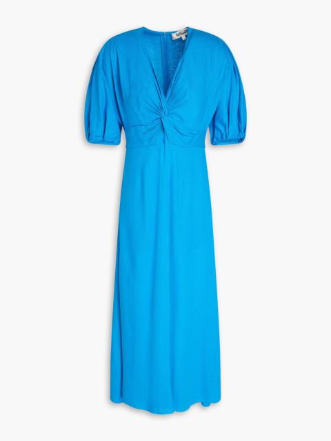 DIANE VON FURSTENBERG Majorie twisted woven midi dress
