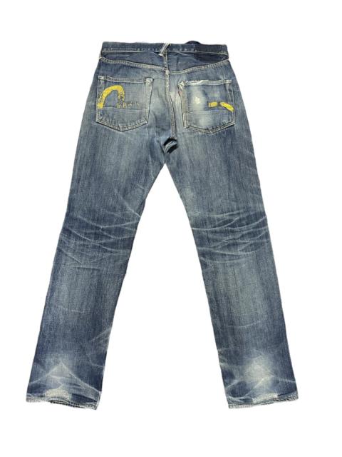 EVISU Yamane selevedge jeans distressed