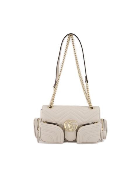 GUCCI Gucci Gg Marmont Small Pocket Detailed Shoulder Bag