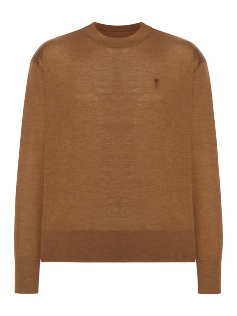 AMI Paris AMI DE COEUR SWEATER IN EXTRAFINE WOOL AND SILK