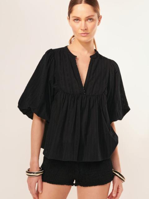 Poupette St Barth Blouse Flores - Black