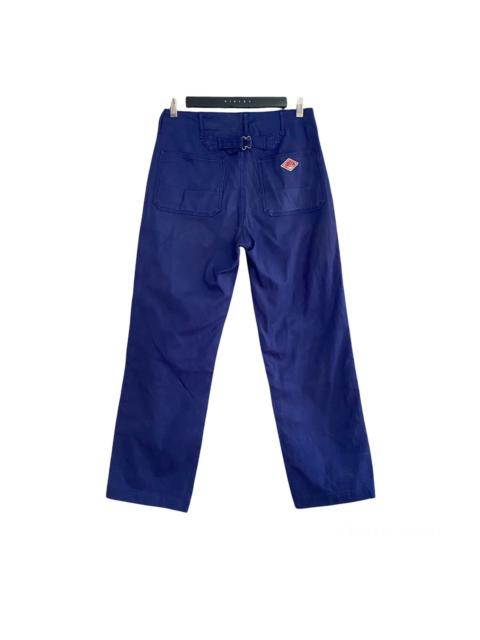 Japanese Brand - Danton Indigo Serge Fatigue Pants Buckle Back 30x29