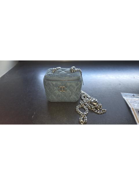 CHANEL denim chanel mini vanity microchipped