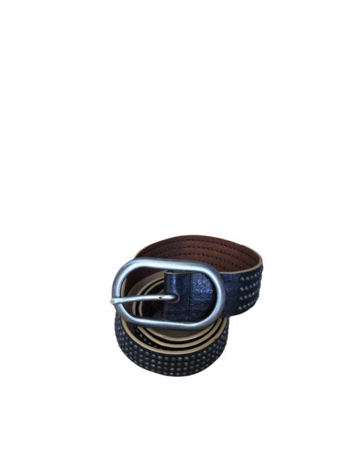 Other Designers Buckle - Vintage Basile 28 Metal Spark Rock Style LeatherBuckle Belts