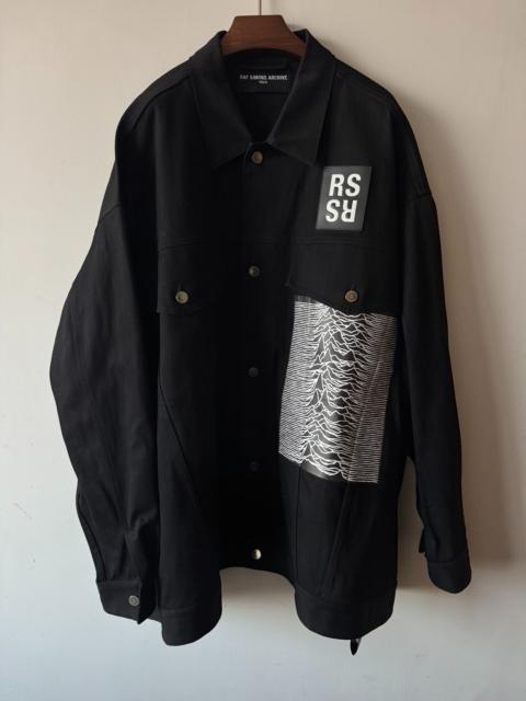 Raf Simons Raf Simons Oversized Logo Patch Denim Jacket In Black
