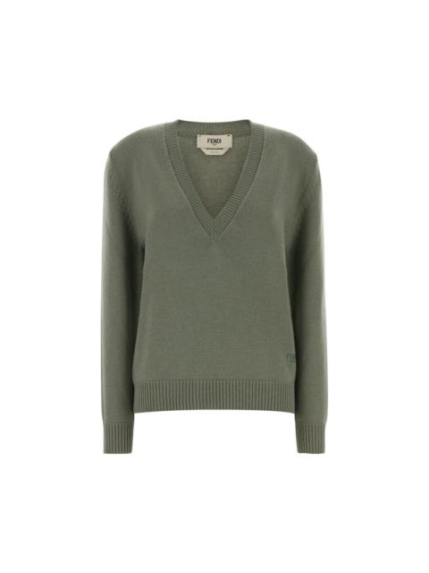 FENDI FENDI Sage Green Stretch Cashmere Sweater New & Authentic (W