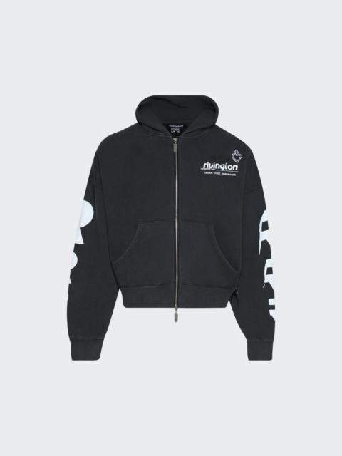 RRR123 Membership Uso Zip Hoodie Black
