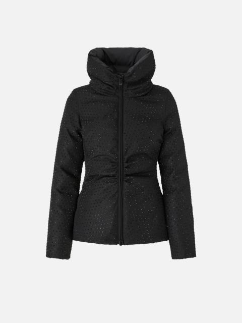 PINKO FULLY RHINESTONED SHORT DOWN JACKET