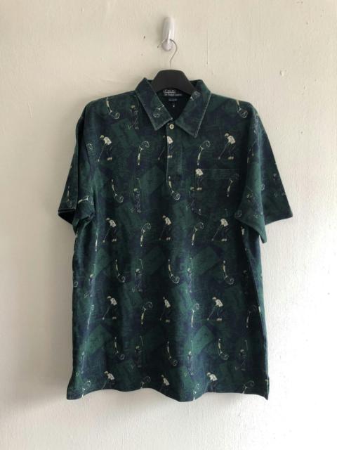 Other Designers Polo Ralph Lauren - Vtg POLO GOLF Polo Shirt Ralph Lauren Full Print