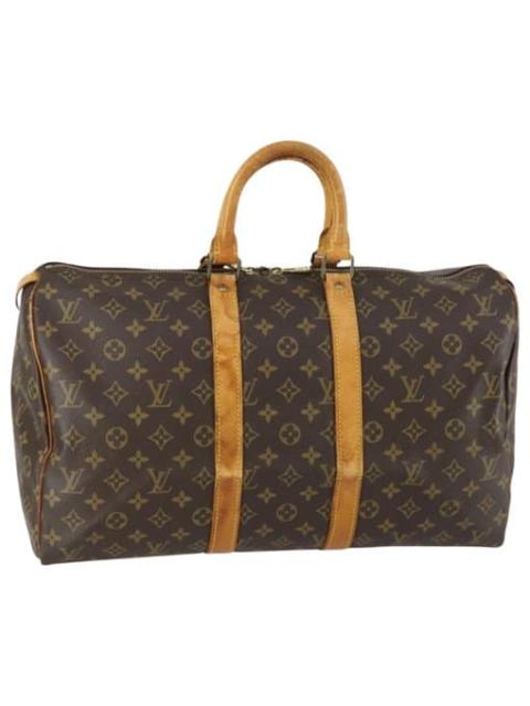 Louis Vuitton Keepall leather travel bag