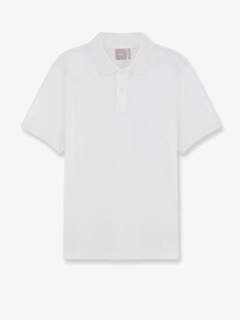 Dior Dior Cotton and Silk Polo Shirt White Men