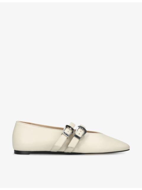 LE MONDE BÉRYL Claudia double-strap leather flats