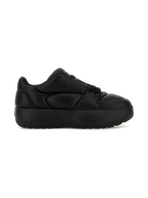 DSQUARED2 Black Leather Puffer Sneakers