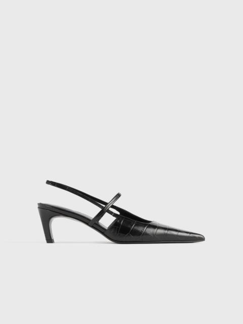 TOTEME The Sharp Slingback black croco