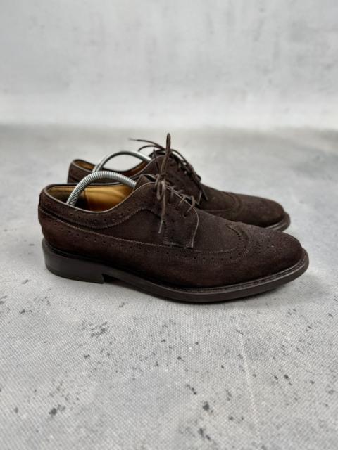 SEBAGO Sebago Brown Suede Longwing Brogue Derby Sho Goodyear Welted
