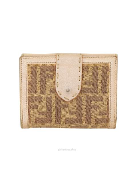 FENDI Fendi Compact Trifold Wallet - Pink Zucca FF