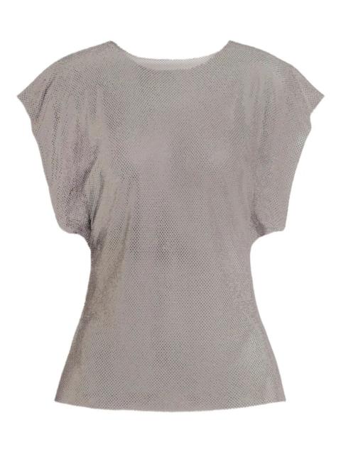 Other Designers Alberta Ferretti Women Crystals Net T-Shirt