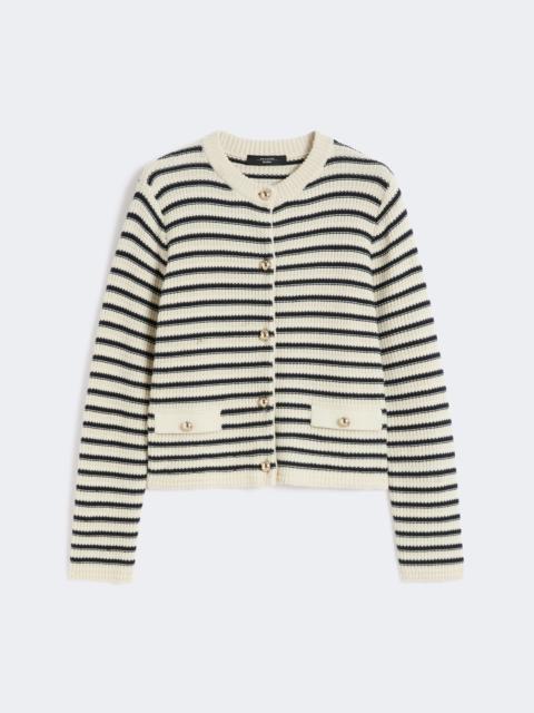 WEEKEND Max Mara Cropped cotton cardigan - NAVY