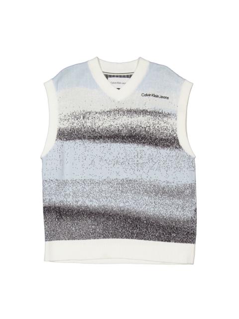 Other Designers Calvin Klein Spray Jacquard Sleeveless Sweater