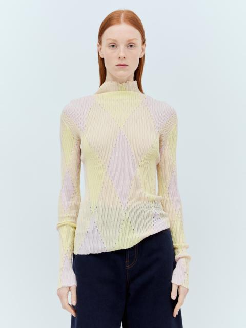 Burberry Argyle High-Neck Sweater