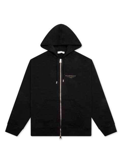 Givenchy ZIPPED HOODIE - BLACK