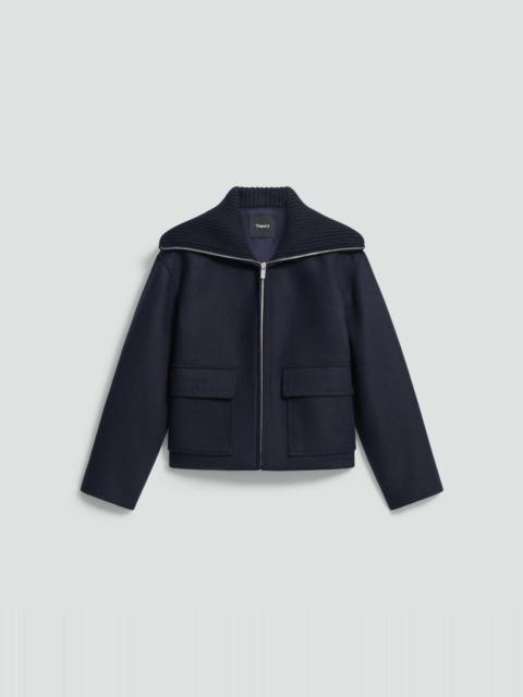 Theory Wing Collar Jacket in Wool