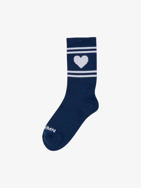 SPRWMN NAVY WITH WHITE HEART LES CHAUSSETS