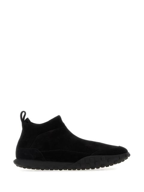 Jil Sander Black suede Moon slip ons