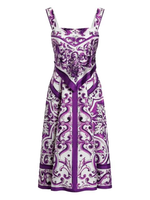 Dolce & Gabbana Majolica-print midi dress
