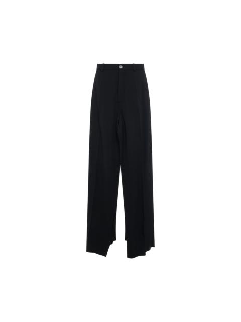 BALENCIAGA Deconstructed Double Front Pants in Black