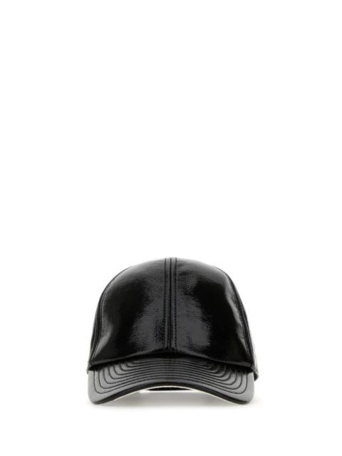 courrèges Courreges Man Black Vinyl Reedition Baseball Cap