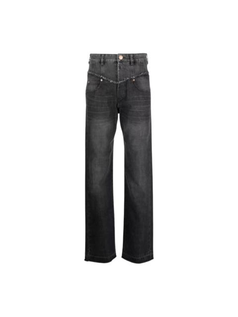 HIGH-WAISTED GREY NOEMIE JEANS