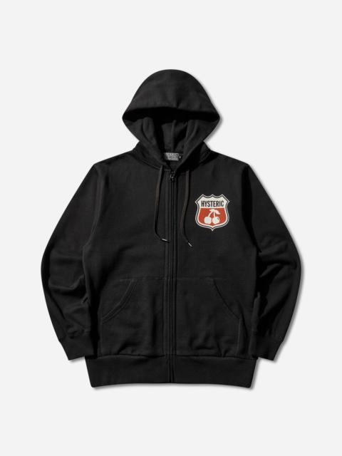 Hysteric Glamour Men's Hysteric Cherry Zip Hoodie Black