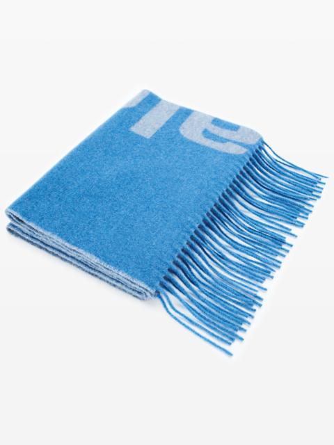 Alexander Wang Logo Jacquard Scarf in Wool Cashmere